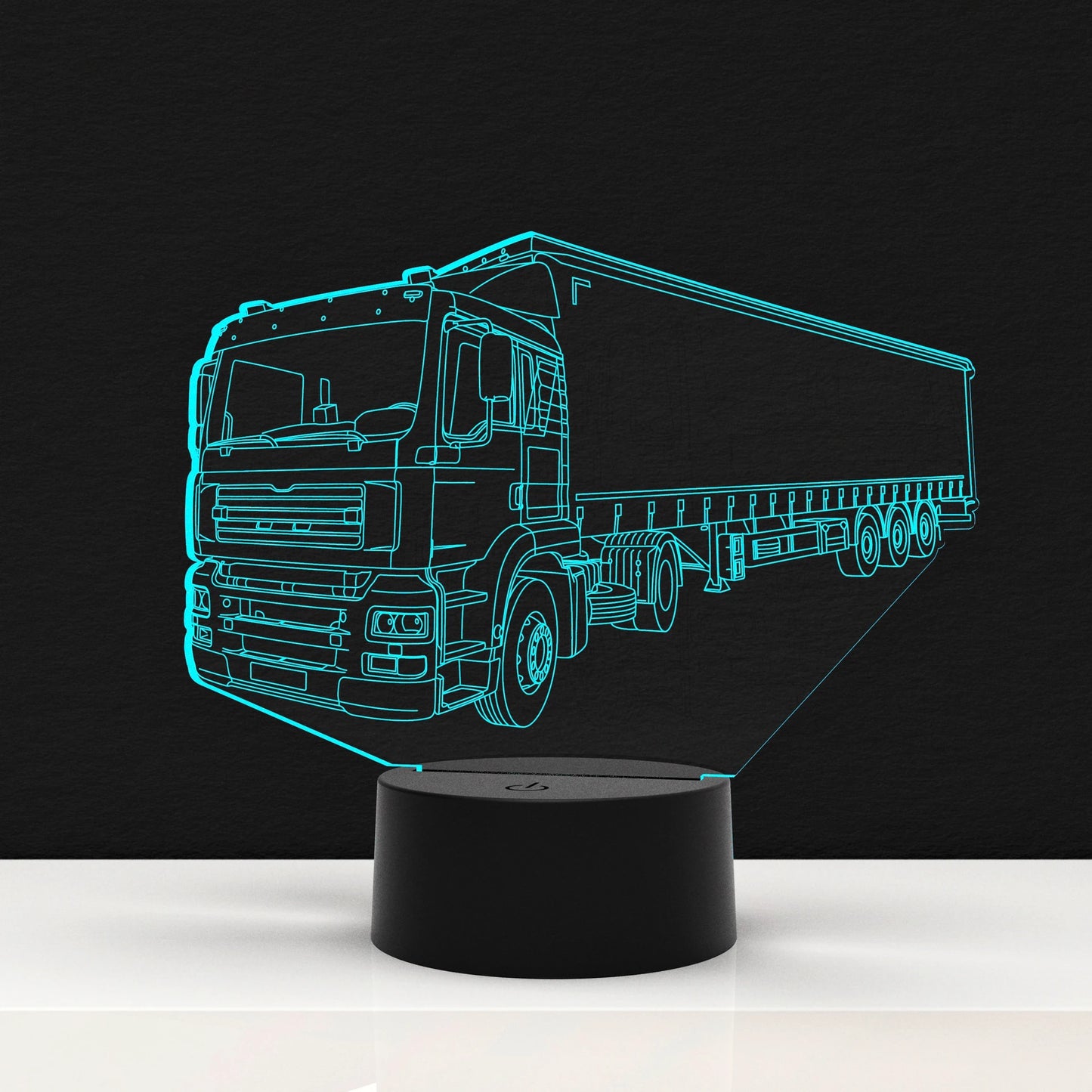 LED Lamp Vrachtauto met Trailer (Personalisatie Mogelijk)
