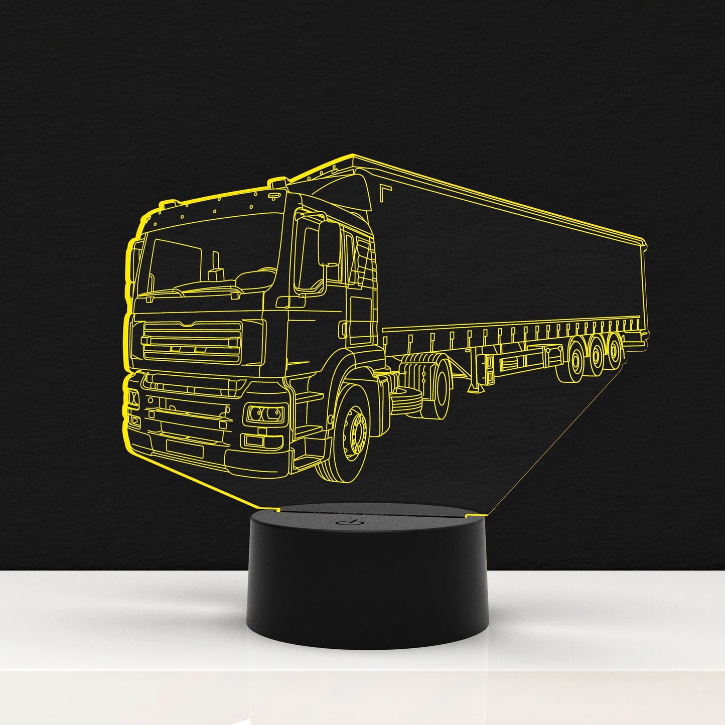LED Lamp Vrachtauto met Trailer (Personalisatie Mogelijk)
