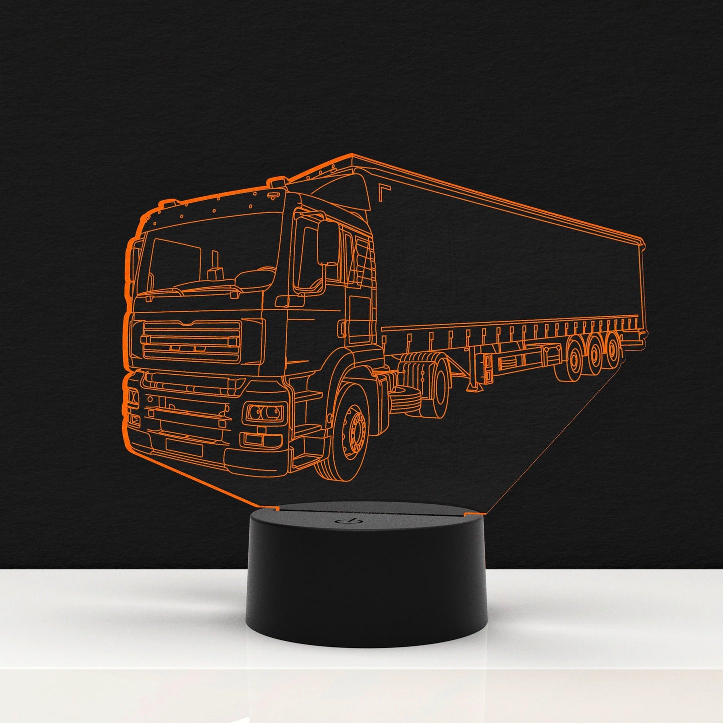 LED Lamp Vrachtauto met Trailer (Personalisatie Mogelijk)