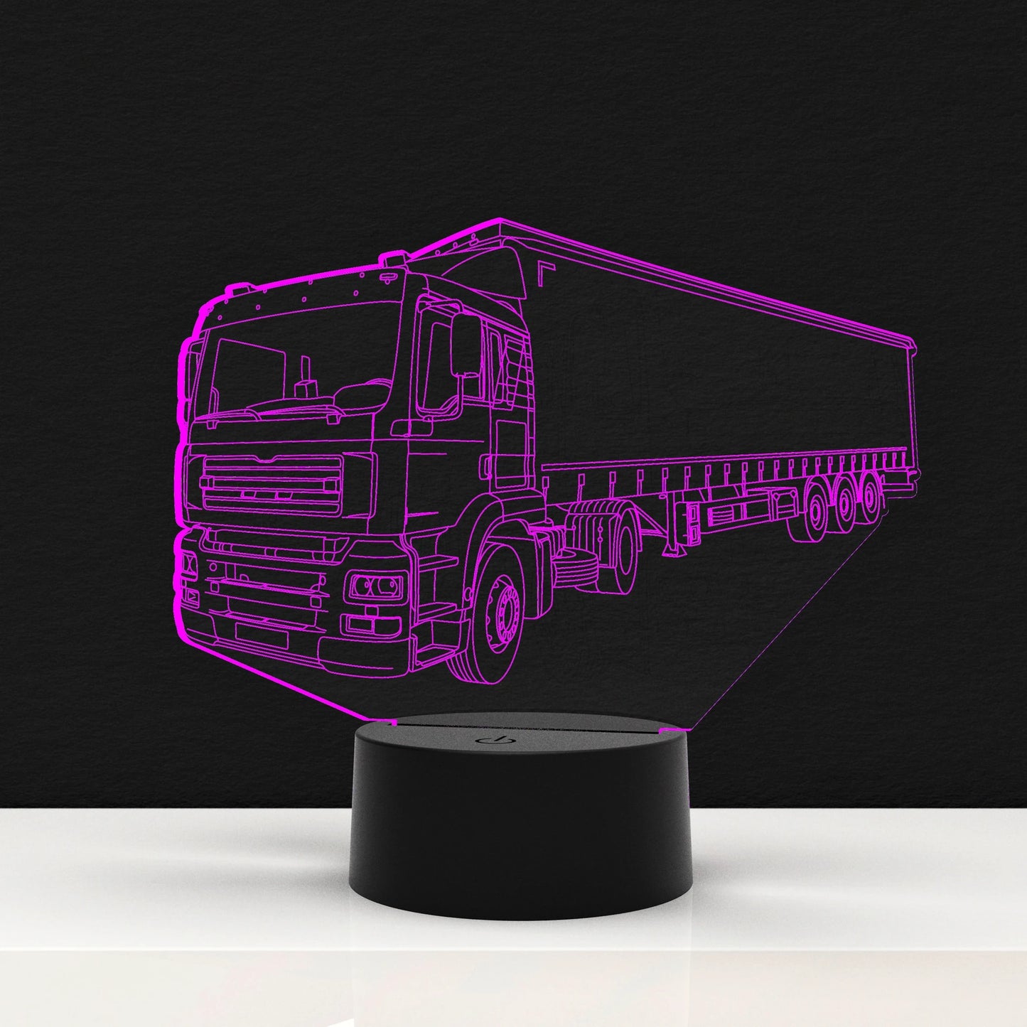 LED Lamp Vrachtauto met Trailer (Personalisatie Mogelijk)