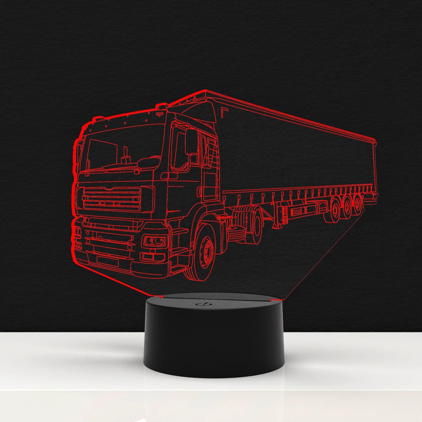LED Lamp Vrachtauto met Trailer (Personalisatie Mogelijk)