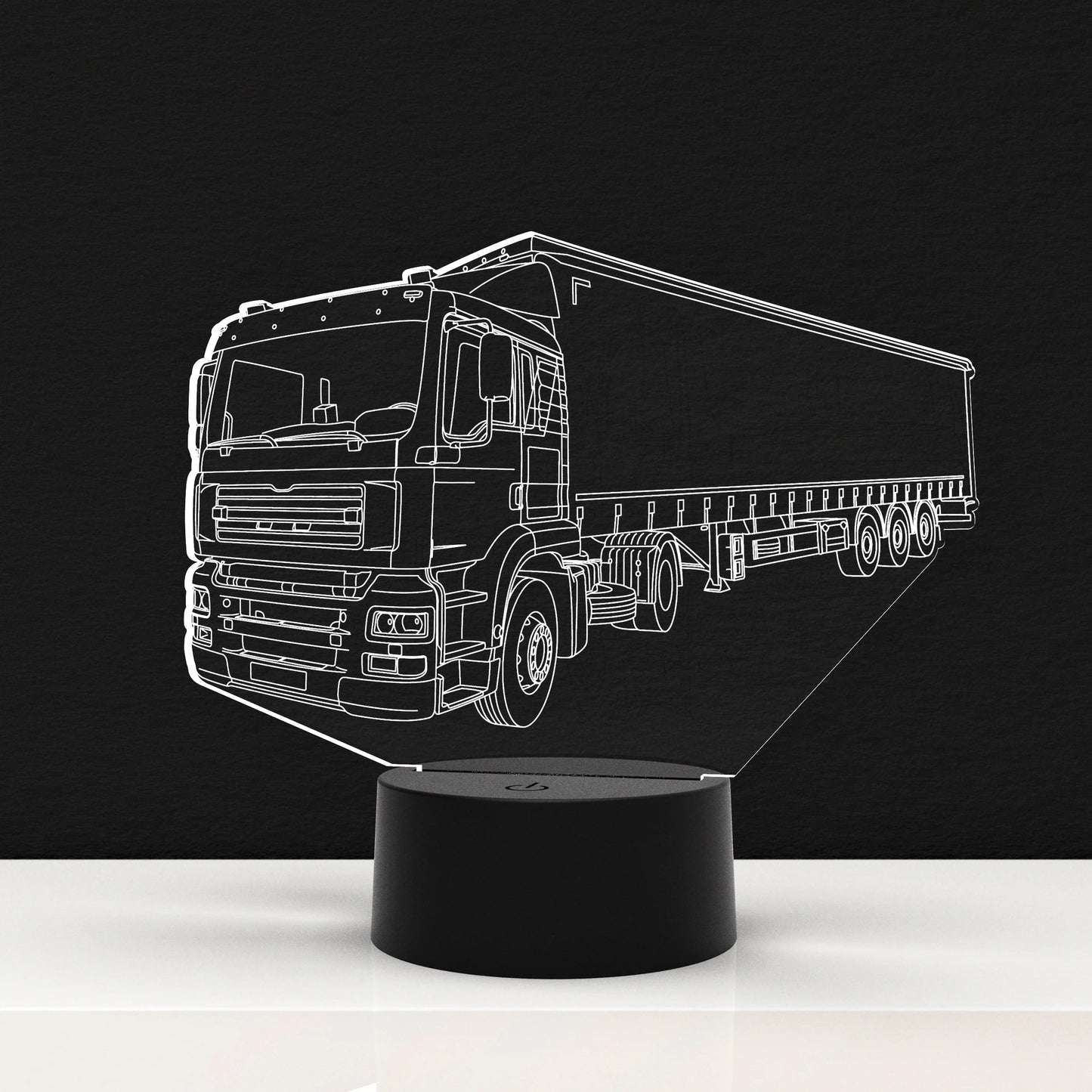 LED Lamp Vrachtauto met Trailer (Personalisatie Mogelijk)