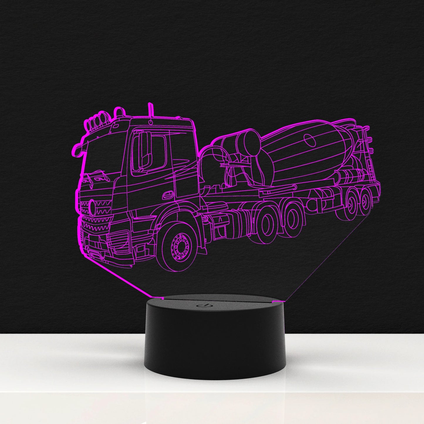LED Lamp Vrachtauto Beton Mixer (Personalisatie Mogelijk)