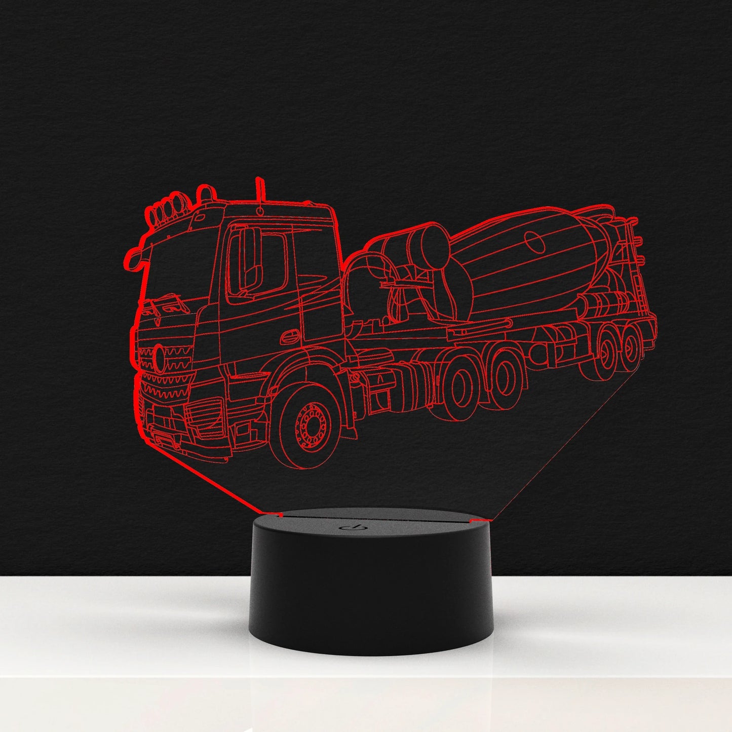 LED Lamp Vrachtauto Beton Mixer (Personalisatie Mogelijk)