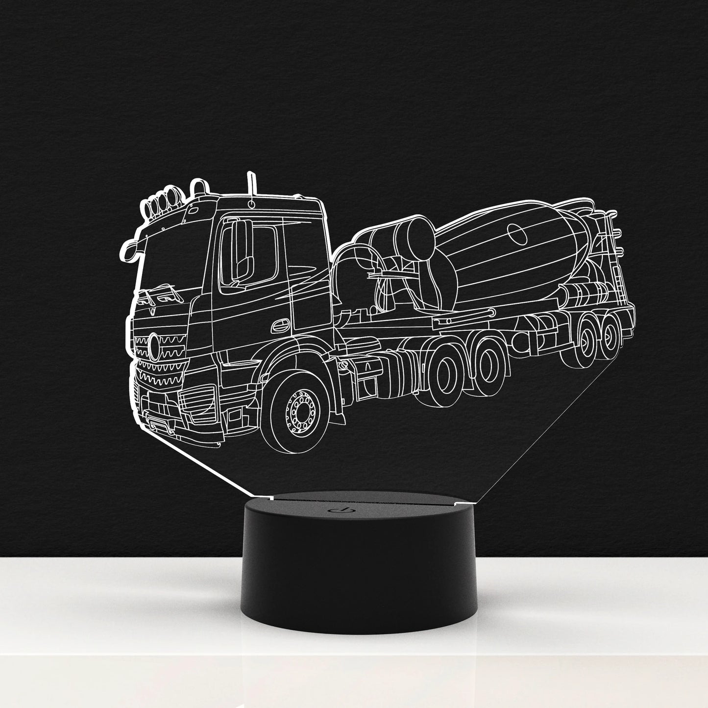 LED Lamp Vrachtauto Beton Mixer (Personalisatie Mogelijk)