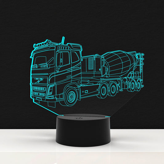 LED Lamp Vrachtauto Betonmixer (Personalisatie Mogelijk)