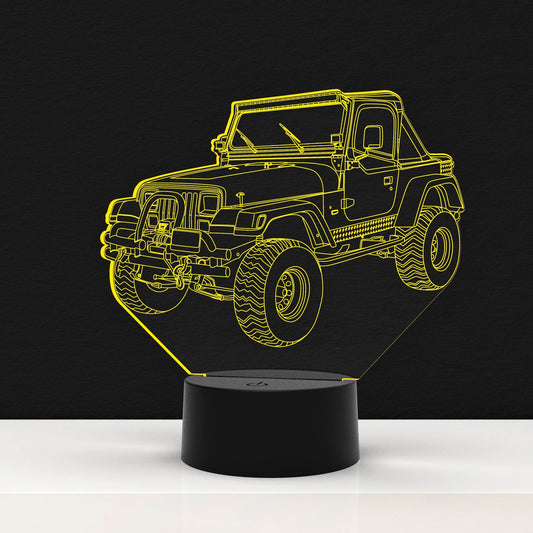 LED Lamp Auto Wrangler (Personalisatie Mogelijk)